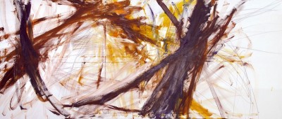 Dance, 2011   Oil and graphite 
on canvas   90 x 210 cm