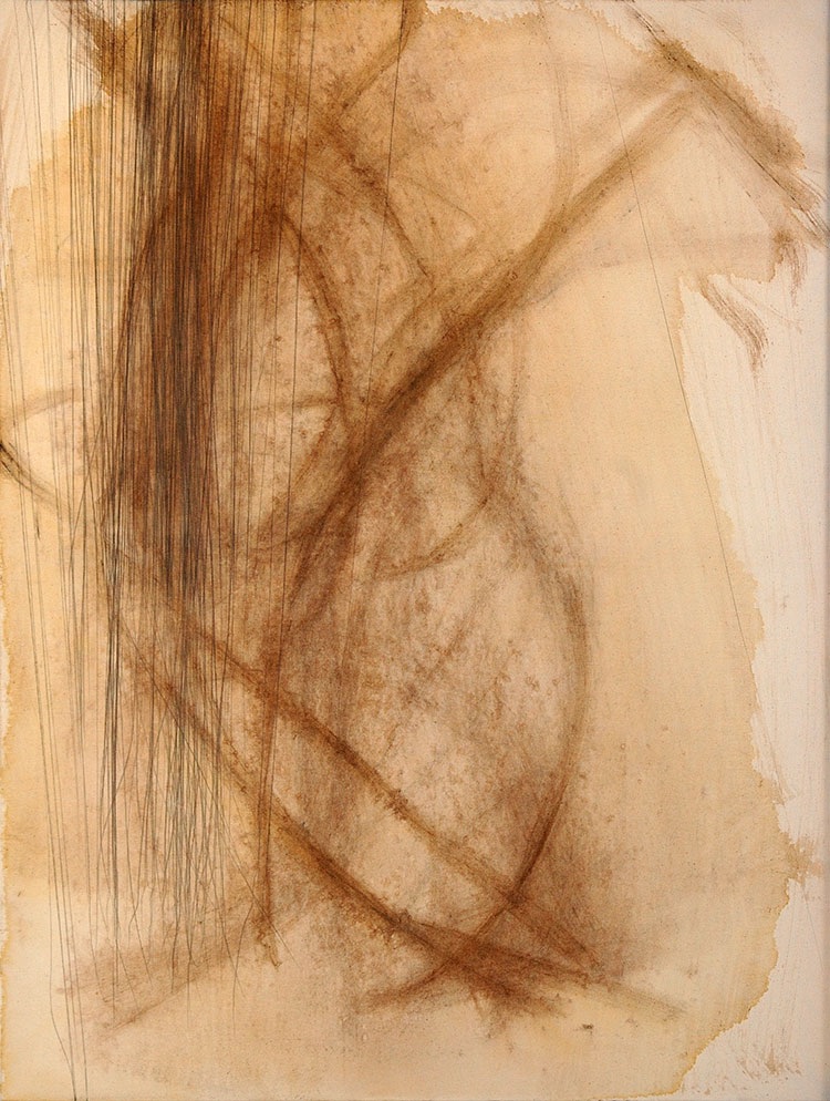 no title, 2006   Rust and graphite on canvas
146 x 110  cm