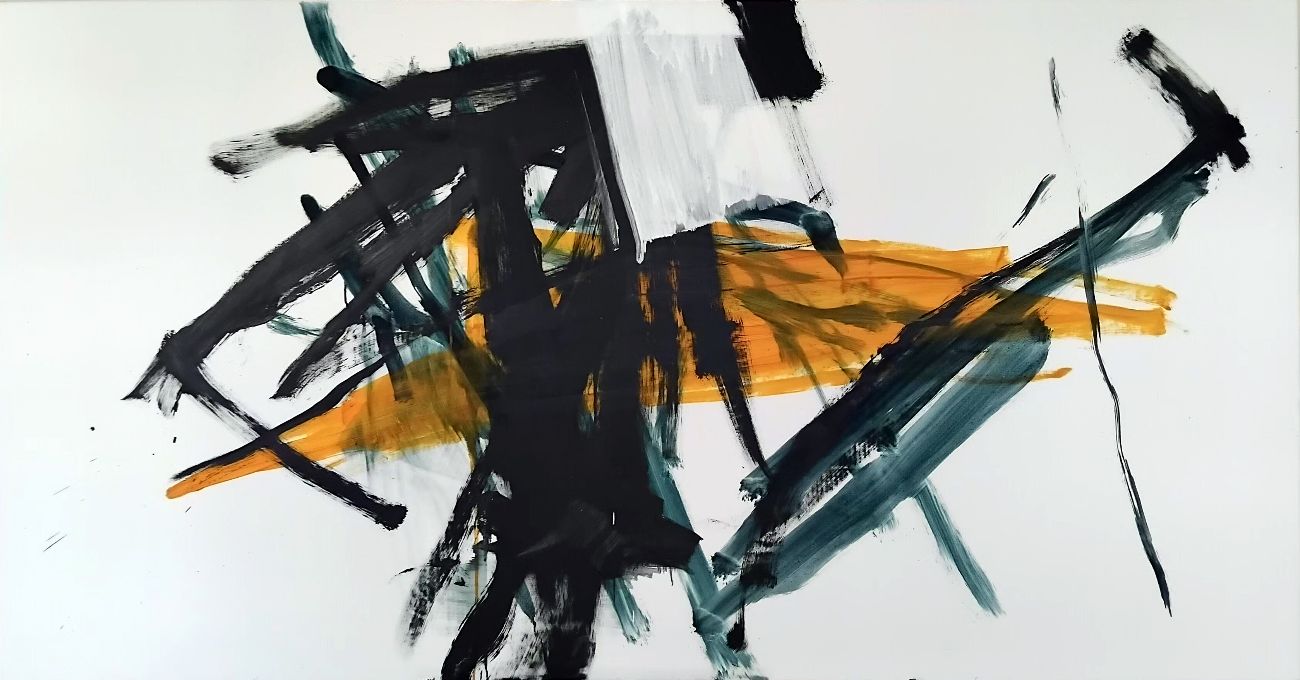 Zeichen, 2025 Oil on canvas 110 x 210 cm