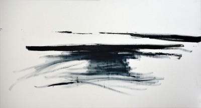 Across the River, 2021 Oil on canvas 105 x 195 cm